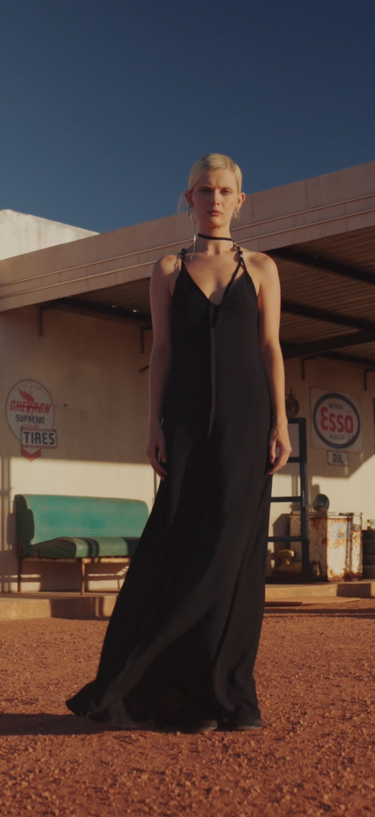 SILK DRAPED OPEN BACK WOMEN’S DRESS